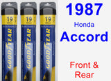 Front & Rear Wiper Blade Pack for 1987 Honda Accord - Assurance