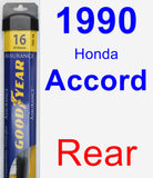 Rear Wiper Blade for 1990 Honda Accord - Assurance