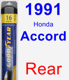 Rear Wiper Blade for 1991 Honda Accord - Assurance