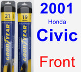 Front Wiper Blade Pack for 2001 Honda Civic - Assurance