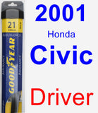 Driver Wiper Blade for 2001 Honda Civic - Assurance