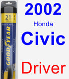 Driver Wiper Blade for 2002 Honda Civic - Assurance