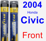 Front Wiper Blade Pack for 2004 Honda Civic - Assurance