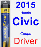 Driver Wiper Blade for 2015 Honda Civic - Assurance