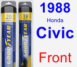 Front Wiper Blade Pack for 1988 Honda Civic - Assurance