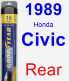 Rear Wiper Blade for 1989 Honda Civic - Assurance