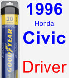 Driver Wiper Blade for 1996 Honda Civic - Assurance