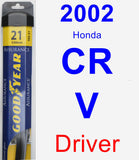 Driver Wiper Blade for 2002 Honda CR-V - Assurance