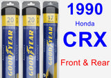 Front & Rear Wiper Blade Pack for 1990 Honda CRX - Assurance