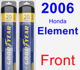Front Wiper Blade Pack for 2006 Honda Element - Assurance