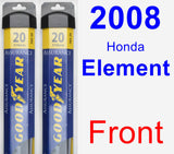 Front Wiper Blade Pack for 2008 Honda Element - Assurance