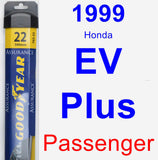 Passenger Wiper Blade for 1999 Honda EV Plus - Assurance