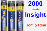 Front & Rear Wiper Blade Pack for 2000 Honda Insight - Assurance