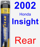 Rear Wiper Blade for 2002 Honda Insight - Assurance