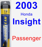 Passenger Wiper Blade for 2003 Honda Insight - Assurance