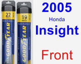 Front Wiper Blade Pack for 2005 Honda Insight - Assurance