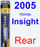 Rear Wiper Blade for 2005 Honda Insight - Assurance