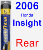 Rear Wiper Blade for 2006 Honda Insight - Assurance