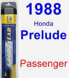 Passenger Wiper Blade for 1988 Honda Prelude - Assurance