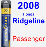 Passenger Wiper Blade for 2008 Honda Ridgeline - Assurance