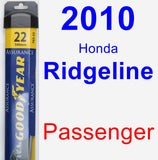 Passenger Wiper Blade for 2010 Honda Ridgeline - Assurance