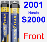 Front Wiper Blade Pack for 2001 Honda S2000 - Assurance