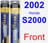 Front Wiper Blade Pack for 2002 Honda S2000 - Assurance