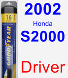 Driver Wiper Blade for 2002 Honda S2000 - Assurance