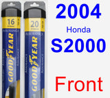 Front Wiper Blade Pack for 2004 Honda S2000 - Assurance