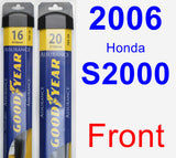 Front Wiper Blade Pack for 2006 Honda S2000 - Assurance