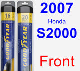 Front Wiper Blade Pack for 2007 Honda S2000 - Assurance