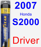 Driver Wiper Blade for 2007 Honda S2000 - Assurance