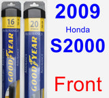 Front Wiper Blade Pack for 2009 Honda S2000 - Assurance