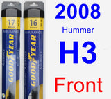 Front Wiper Blade Pack for 2008 Hummer H3 - Assurance