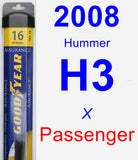 Passenger Wiper Blade for 2008 Hummer H3 - Assurance