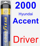 Driver Wiper Blade for 2000 Hyundai Accent - Assurance