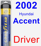 Driver Wiper Blade for 2002 Hyundai Accent - Assurance