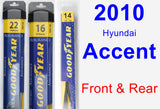 Front & Rear Wiper Blade Pack for 2010 Hyundai Accent - Assurance