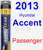 Passenger Wiper Blade for 2013 Hyundai Accent - Assurance