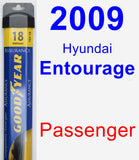 Passenger Wiper Blade for 2009 Hyundai Entourage - Assurance