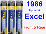 Front & Rear Wiper Blade Pack for 1986 Hyundai Excel - Assurance