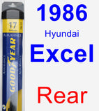 Rear Wiper Blade for 1986 Hyundai Excel - Assurance