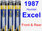 Front & Rear Wiper Blade Pack for 1987 Hyundai Excel - Assurance