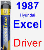 Driver Wiper Blade for 1987 Hyundai Excel - Assurance