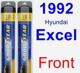 Front Wiper Blade Pack for 1992 Hyundai Excel - Assurance