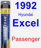 Passenger Wiper Blade for 1992 Hyundai Excel - Assurance