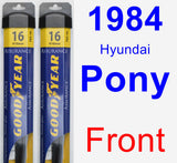 Front Wiper Blade Pack for 1984 Hyundai Pony - Assurance