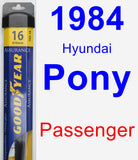 Passenger Wiper Blade for 1984 Hyundai Pony - Assurance