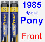 Front Wiper Blade Pack for 1985 Hyundai Pony - Assurance