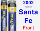 Front Wiper Blade Pack for 2002 Hyundai Santa Fe - Assurance